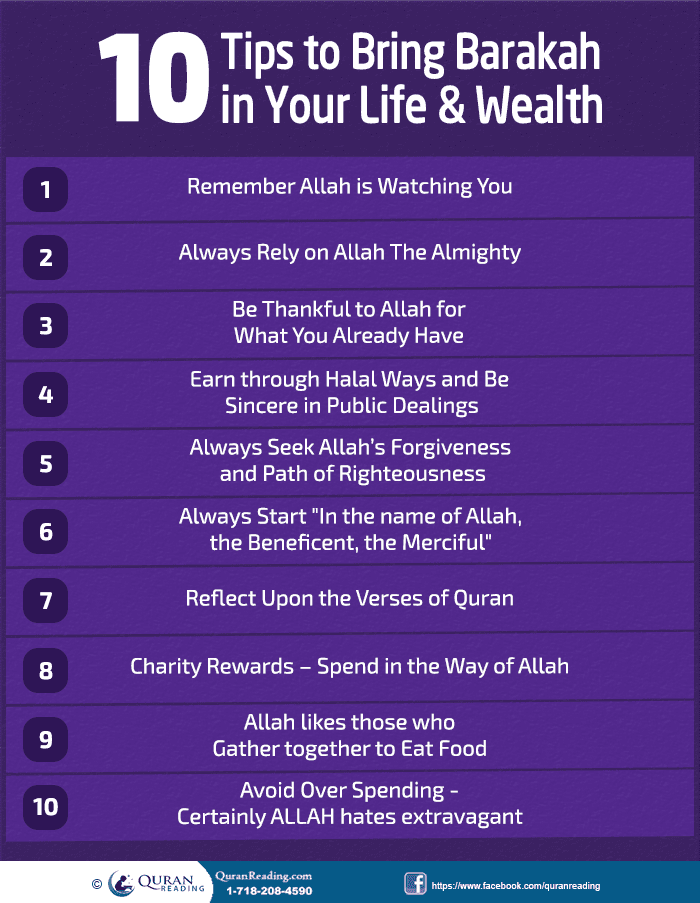10 Tips to Bring Barakah in Your Life And Wealth
